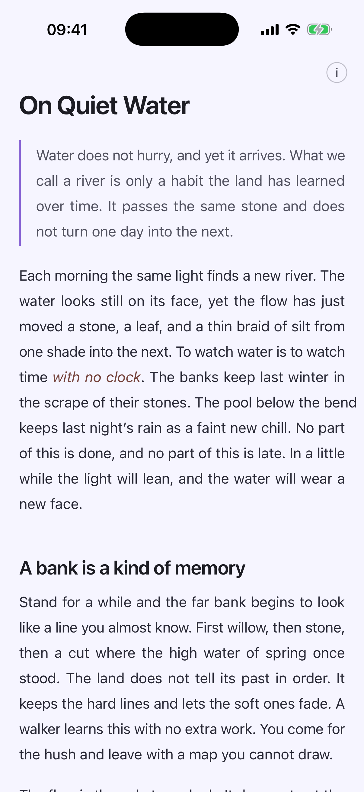 The same piece on an iPhone.